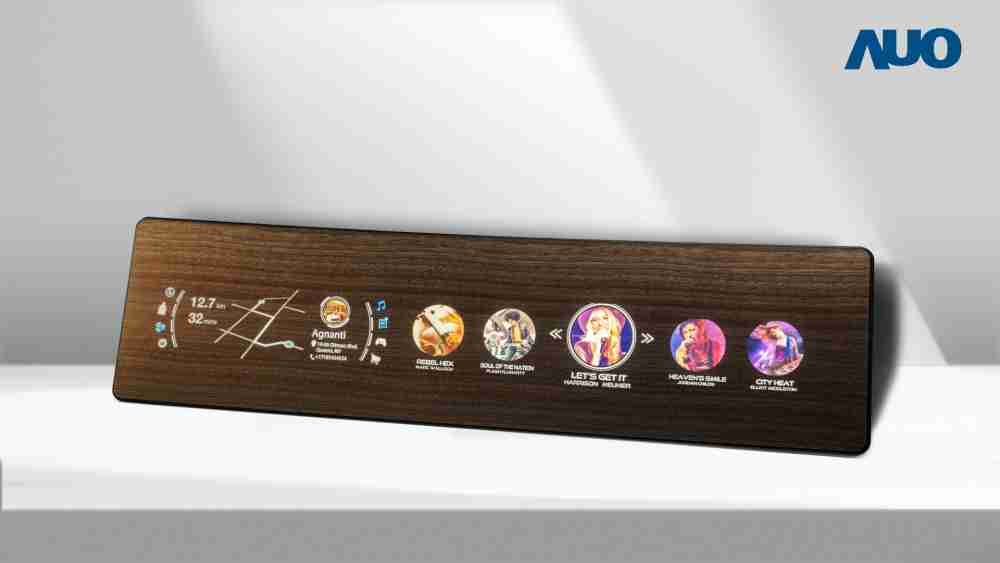 MG电玩研发全球最高穿透度达80%的AmLED木纹显示器，，可于使用时呈现高亮度、、、、清晰可见的信息，，，并在不使用时回归为单纯的饰板，，，节能兼具美观