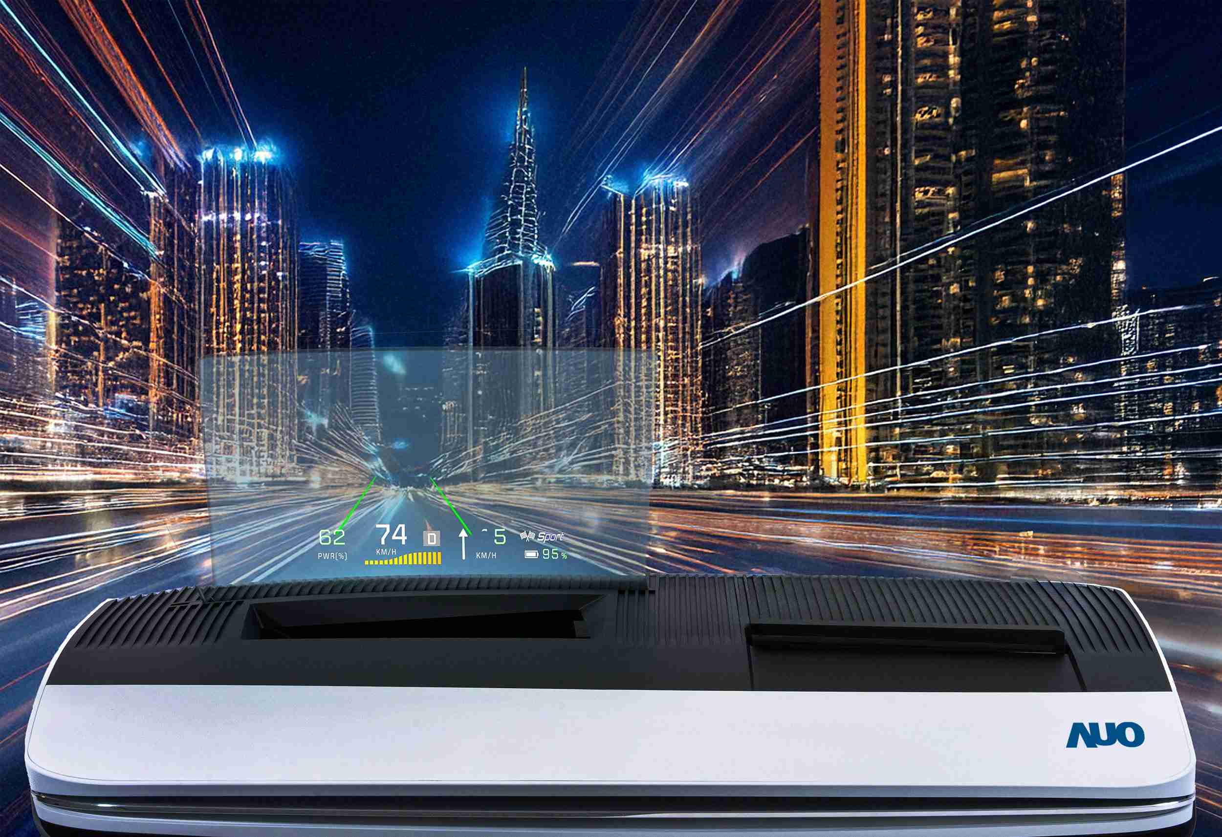 MG电玩推出13吋Micro LED抬头显示器，，，，提供高入眼亮度、、、高色彩饱和度的显示质量，，在阳光下或黑暗中都清晰可见，，并利用Micro LED模块体积小的优势，，，解决车用空间有限的痛点